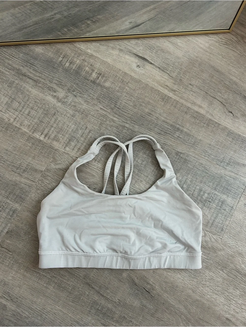 Lululemon Energy Bra Longline White / Light Gray - Size 8